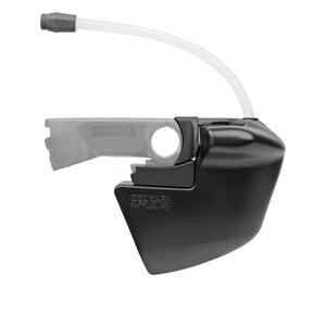 Profile Design HSF/Aeroflow Aerobar Front Hydration System Side View Mounted on Stem